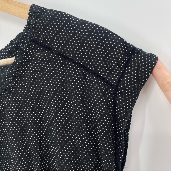 Anthologie HD in Paris Polka Dot Retro Style Button & Tie Blouse Size 8 - Picture 4 of 11
